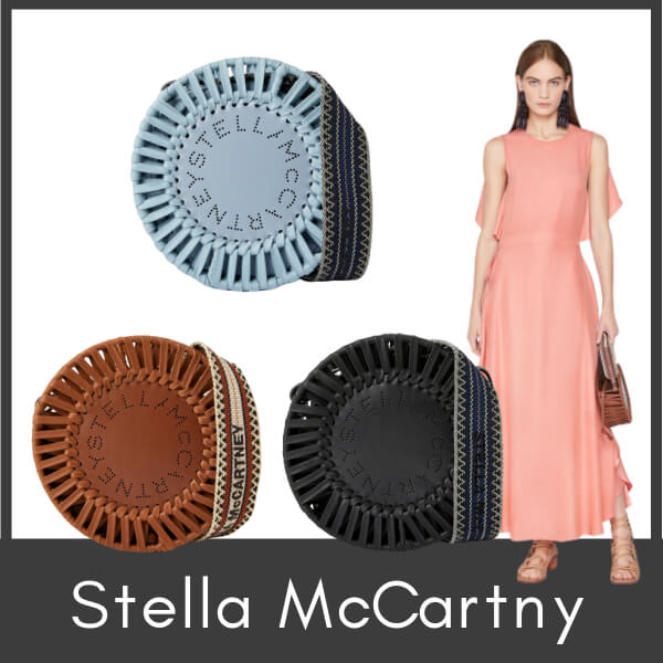 ステラマッカートニー 偽物 Stella McCartney 新しい丸カゴ ロゴ サークル バッグ ハードタイプの円形バッグ